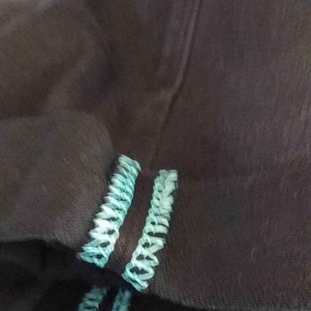 Lularoe Brand new Boyfriend Sorts Size 28 black with teal green piping